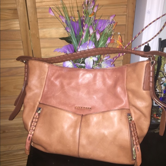 Cognac Tan Leather Braided Shoulder Bag - Picture 8 of 8